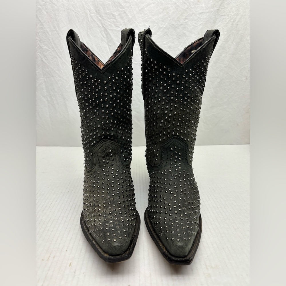 Laredo Studded Black Western Boots - Women's Cowgirl Boots, SZ 7.5 M